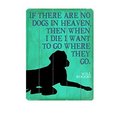 One Bella Casa One Bella Casa 0003-9685-26 14 x 20 in. If There are No Dogs in Heaven Planked Wood Wall Decor by Next Day Art 0003-9685-26